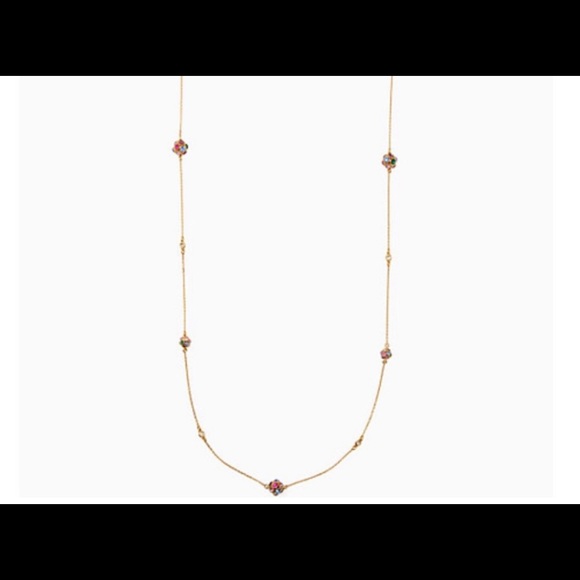 Kate Spade Time To Shine Scatter Colorful Crystals Ball Long Necklace - Picture 2 of 6